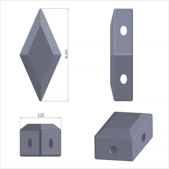 Matubo 2-Hole Czech Glass Gemduo Beads, 50g Aquamarine Celsian {3}