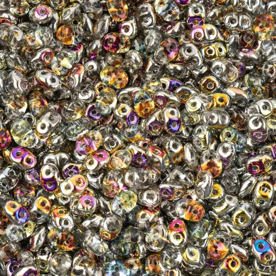 Matubo 2-Hole Czech Glass Crystal Finishes Superduo Beads, 100g Marea {1}