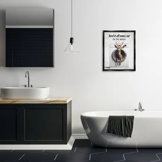 Stupell Industries Herd It Comes Out In Wash Floating Frame Design by Lettered and Lined {2}