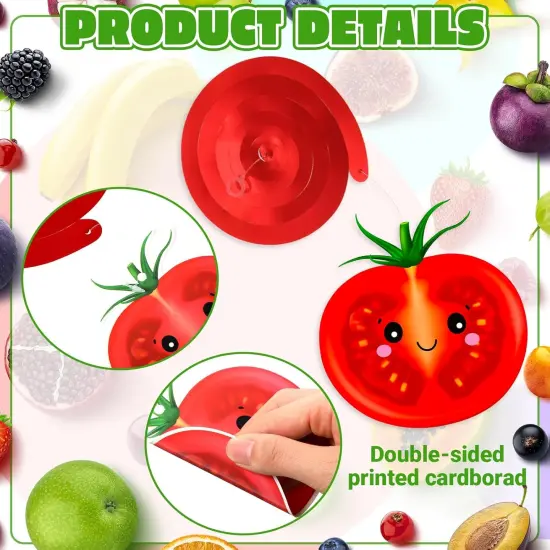 30 Pack Hey One Bear Fruit Birthday Party Decoration Dancing Fruit Hanging Swirls Vegetable Ceiling Streamer Summer Party Supplies {2}