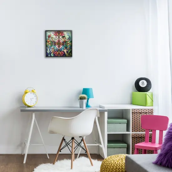 Stupell Industries Detailed Stain Glass Style Mermaids Framed Giclee Design by Mandie Manzano {2}