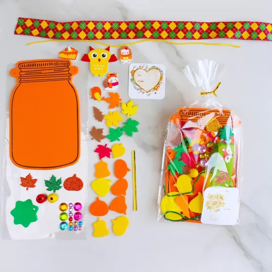 24 Sets Fall Craft Kits DIY Maple Leaf Pumpkin {2}