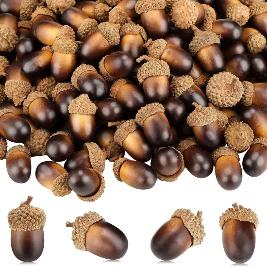 300 Pieces Artificial Acorn Decor (Dark Brown) {1}