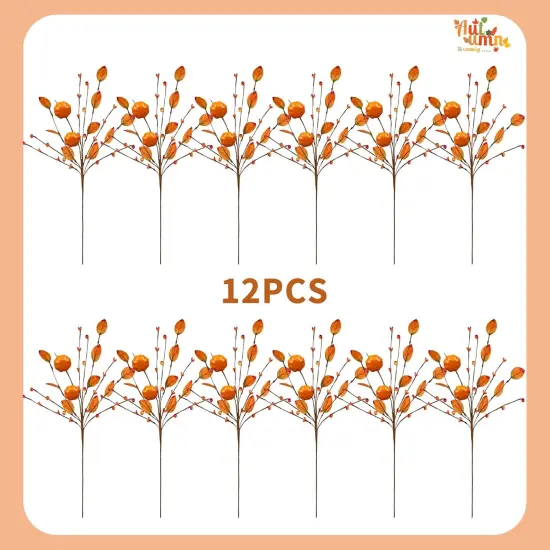 12PCS Fall Berry Stems for Vases Centerpieces {2}