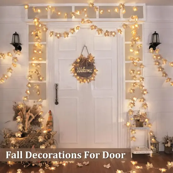 4 Pack 80 LED Fall Garland with Lights - 26 Ft {4}