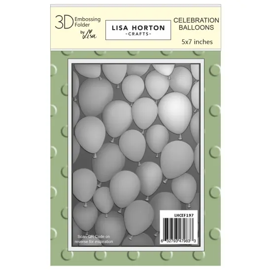 Lisa Horton Crafts Embossing Folder 5"X7"-Celebration Balloons {1}