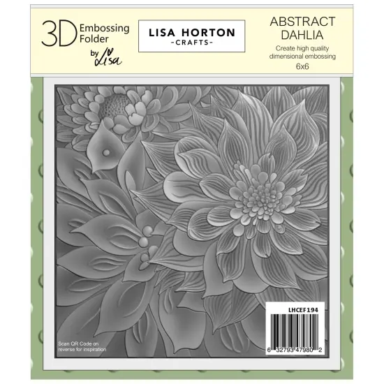 Lisa Horton Crafts Embossing Folder 6"X6"-Abstract Dahlia {1}