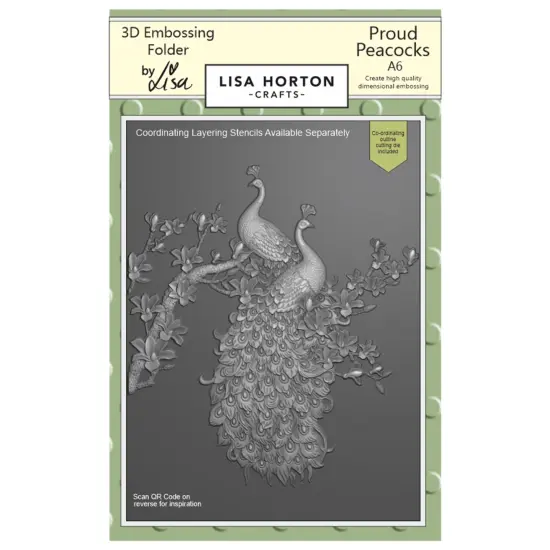Lisa Horton Crafts Embossing Folder And Die-Proud Peacocks {1}