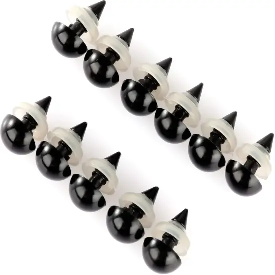 100 Pack Plastic Safety Eyes, Black (6mm) {1}