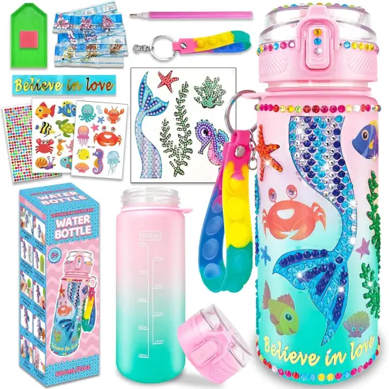 Decorate Your Own Water Bottle Craft Kits (Mermaid) {1}
