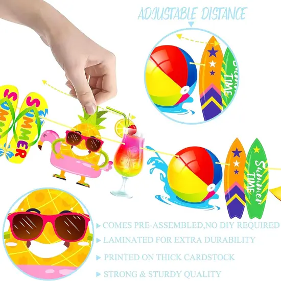 Sun Signs Birthday Beach Pool Party Bunting Garland Banner Supplies {4}