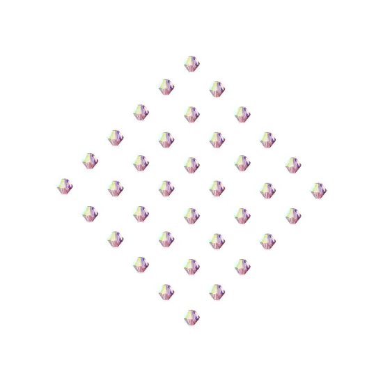 Preciosa 6mm Czech Crystals Bicone Rondelle Beads, 36pcs Light Amethyst AB {5}