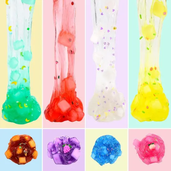 Jelly Cube Clear Slime Kit 8 Pack for Kids {5}