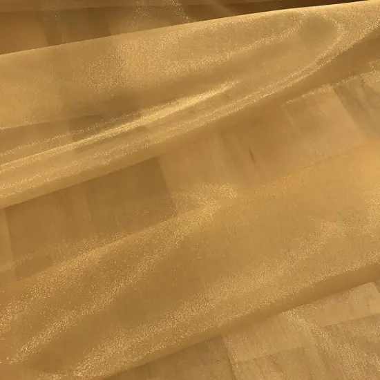 1 Yard Gold Crystal Organza Fabric Sheer Shiny Lightweight Polyester 58/59 inches wide {1}