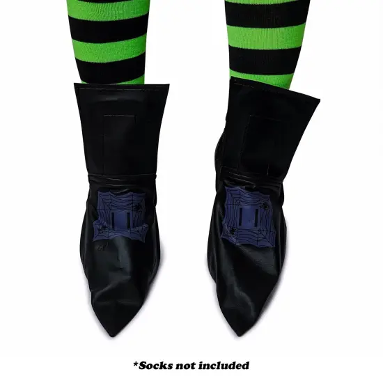 Witch Shoe Covers Costume Accessory With Purple Buckles {6}