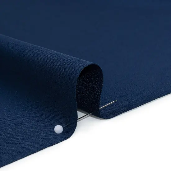 1 Yard Navy Blue Polyester Crepe Back Satin Polyester 56 Inch Wide {3}
