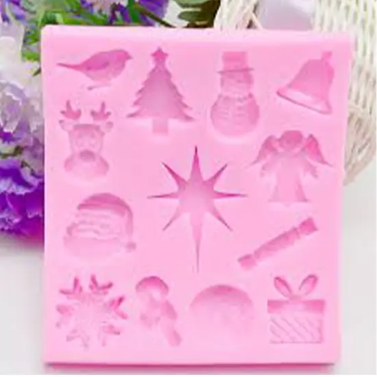 Christmas Silicone Mold Assorted Holiday Shapes for Candy Chocolate & Baking {4}