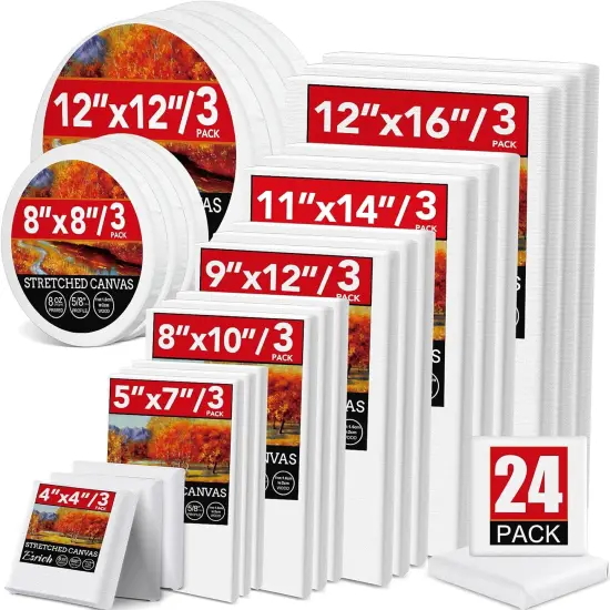 24 Pack Canvases for Painting {1}