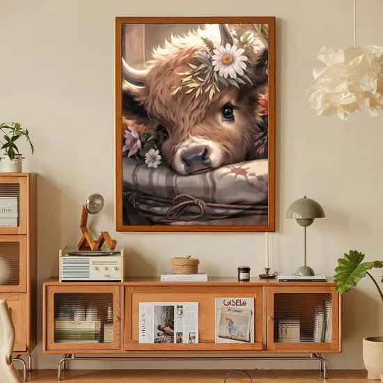 5D Highland Cow Diamond Painting Kits for Adults Beginners {3}