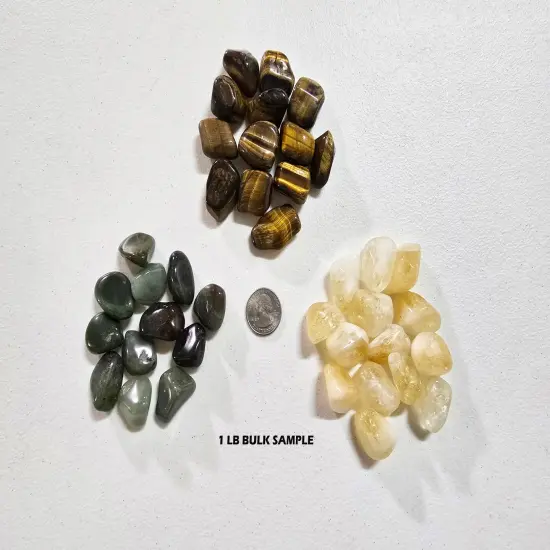 Crystals for Money Bowl Tumbled Set Tiger Eye Citrine Green Aventurine {7}