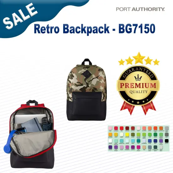 Port Authority&reg; Retro Backpack True Royal/Blk {2}