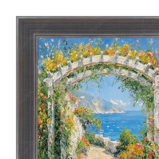 Silver Gunmetal Pewter Scoop Picture Frame 28x28 frame {2}