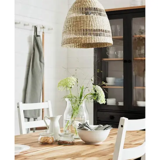 Pendant Lamp Shade Sedge Handmade 14" {4}