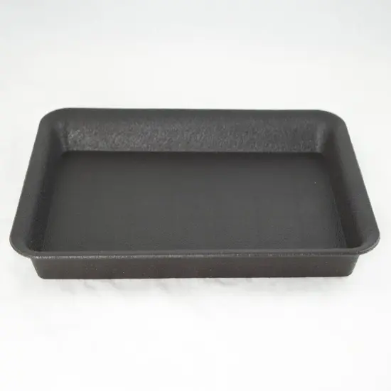 Rectangular Plastic Bonsai Training Pot + Tray Set 10"x 7.5"x 3" - Dark Brown {2}
