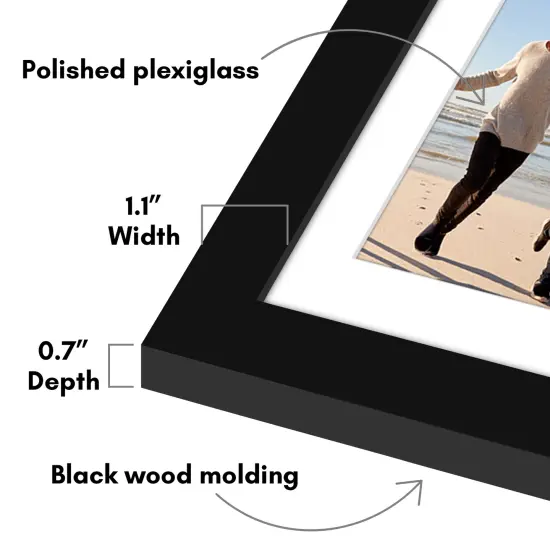 Americanflat 14x20 Collage Picture Frame - Fits Nine 4x6 Photos or One 14x20 Photo {9}