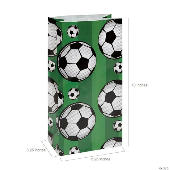 5 1/4" x 10" Soccer Treat Bags - 12 Pc. {3}