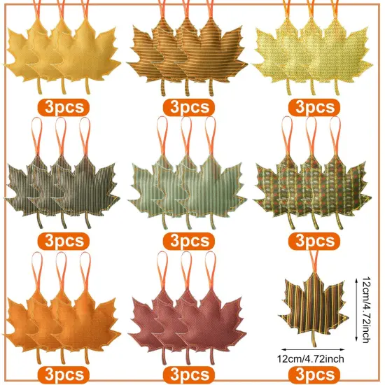 27 Pieces Fall Thanksgiving Maple Leaf Hanging Ornaments Felt 3D Fall Decoration Harvest Fall Leaves Farmhouse Decorations for Tree Festival Party Supplies(Maple Leaf Style) {1}