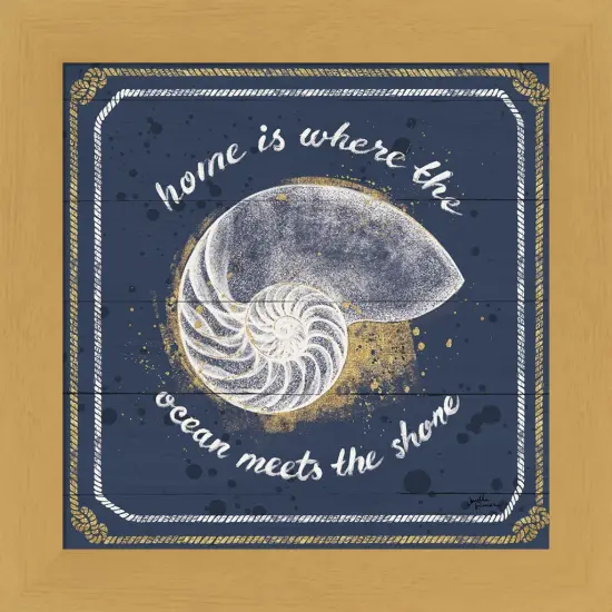 Calm Seas I by Janelle Penner 13" x 13" Framed Wall Art {1}