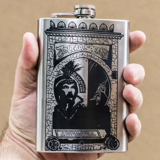8oz Zoltar Speaks Stainless Steel Flask {4}