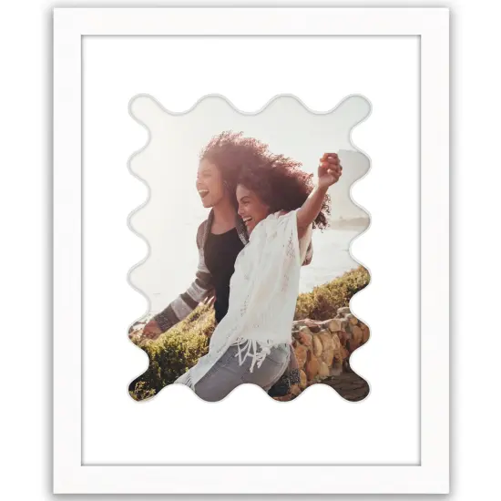 Americanflat Picture Frame with Wavy Mat - Ideal for Any Room, Living Rooms, Dorm Room {1}