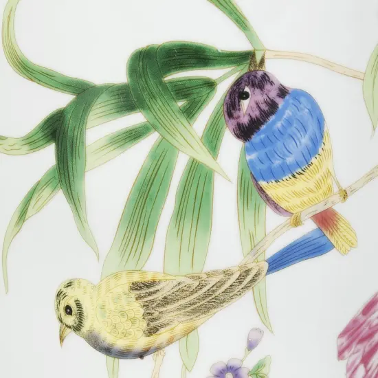 AA Importing Birds and Flowers RoundJar with Lid Multicolor {3}