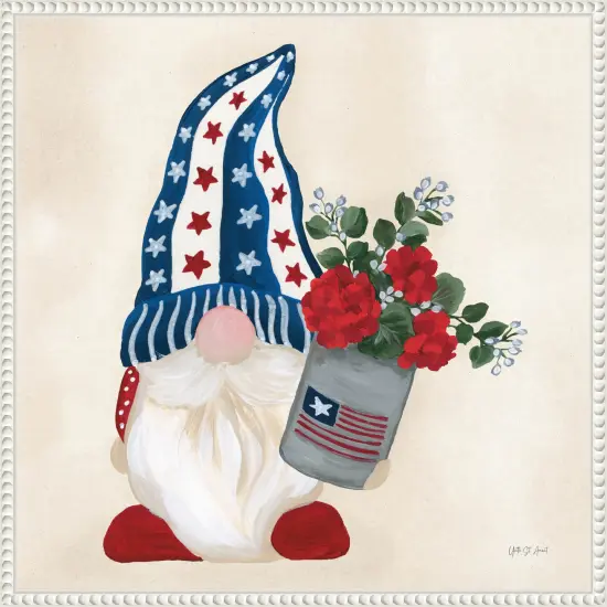 American Gnome V by Yvette St. Amant Framed Canvas Wall Art {1}