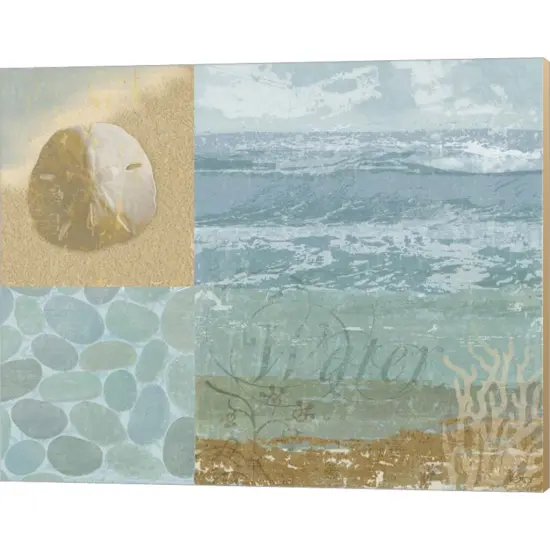 Cool Waters I by Veronique 20" x 16" Canvas Wall Art {1}