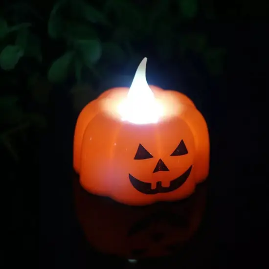 40 Pcs Bright 3D Halloween Flameless Pumpkin Candles {4}