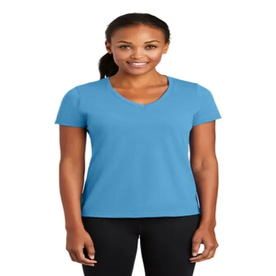 Gildan&reg; Women&rsquo;s V-Neck T-Shirt Azalea {5}