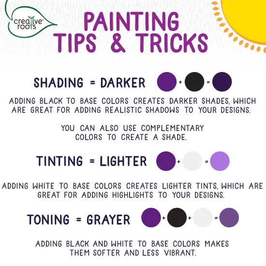 Creative Roots Mosaic Butterfly, Ladybug, & Sun Stepping Stone, Includes 3-Pack 4.5-Inch Ceramic Stepping Stone & 6 Vibrant Paints, Paint Your Own DIY Stepping Stone for Kids Ages 8+ {4}