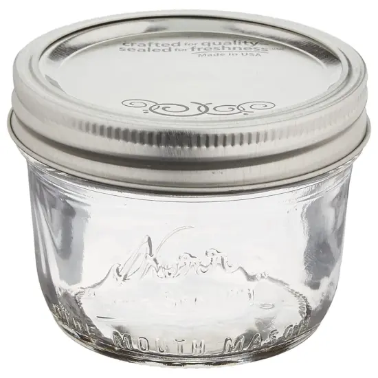 Ball Jarden Wide Mouth Half Pint Glass Mason Canning Jars Lids Bands 12 Count {6}