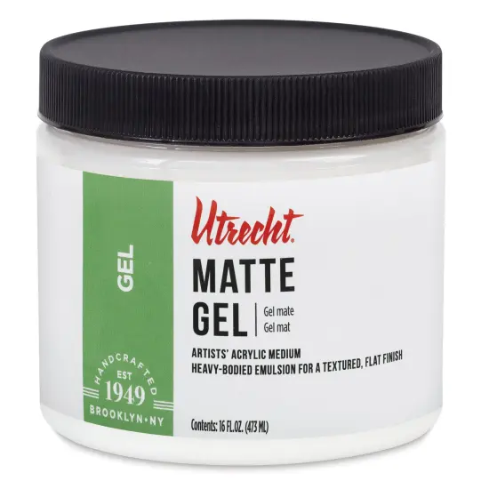 Utrecht Artists' Acrylic Gel Medium - Gel Matte Medium, 16 oz {1}