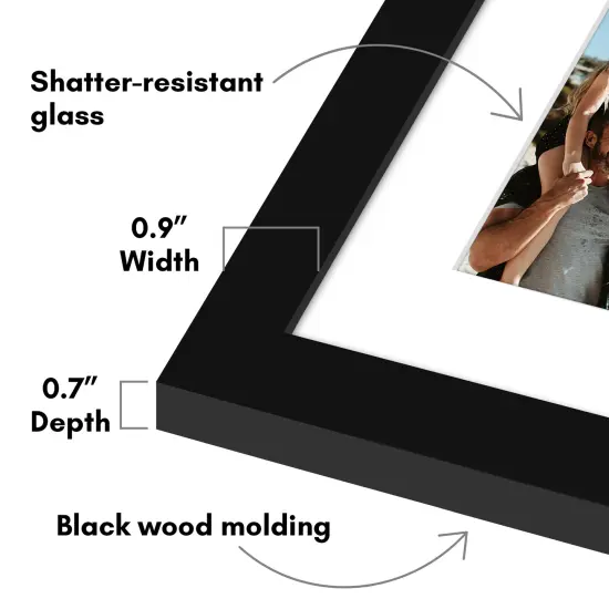 Americanflat 12x12 Collage Picture Frame - Fits Four 4x6 Photos or One 12x12 Picture {9}