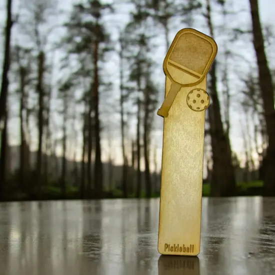 Bookmark - Pickleball - Birch wood {4}