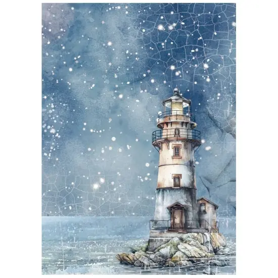 Stamperia Assorted Rice Paper Backgrounds A6 8/Sheets-Silent Sea {3}