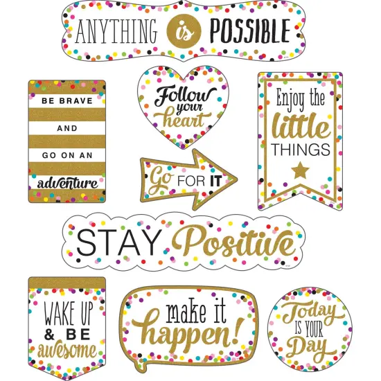 Clingy Thingies&reg; Confetti Positive Sayings Accents {1}