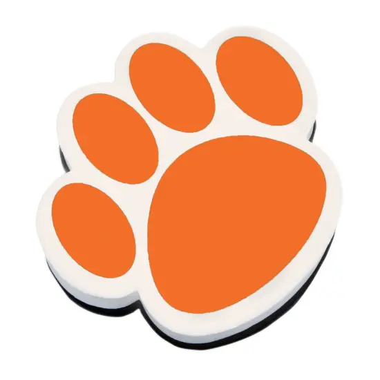 Magnetic Whiteboard Eraser, Orange Paw {1}