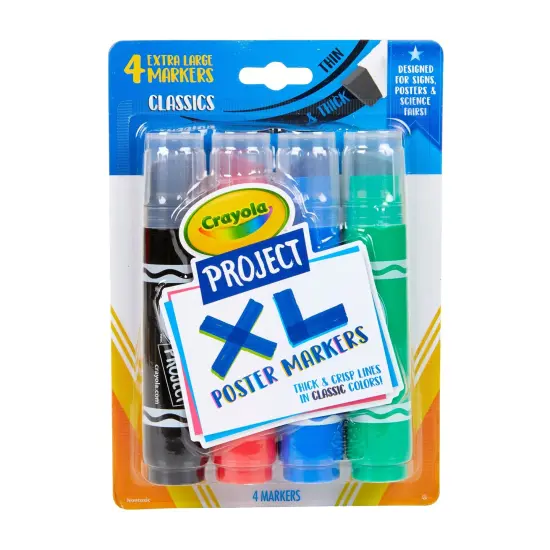 Project XL Poster Markers, Classic, 4 Count {1}
