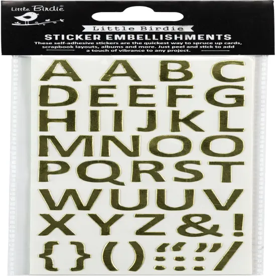 Little Birdie Sticker Sheet 46/Pkg-Letters And Signs {1}