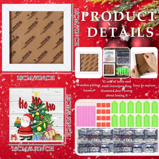 13 Pcs Interchangeable Seasonal Diamond Painting Kits Spring Summer Easter Diamond Art Kits with Frame for Cute Cartoon Holiday Table Decor Art Craft Gifts(Multi Elements) {2}